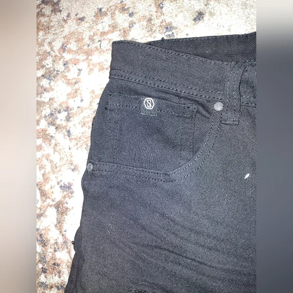 Switch Remarkable Men's Black Jeans Shorts